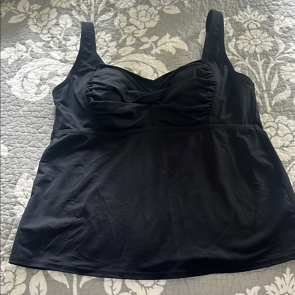 Lands' End Black Women's Swim Top